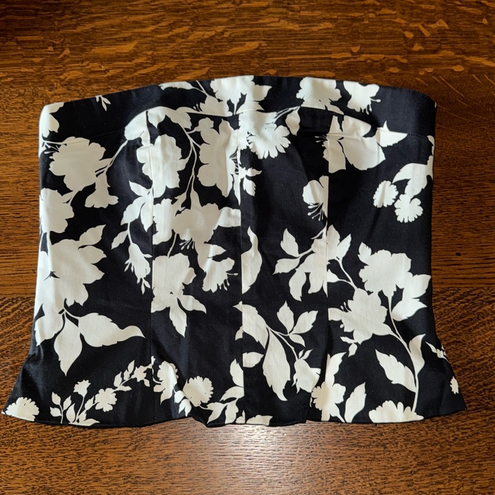 Jeffrey & Dara Evenings Top corset Women 10 Black Floral formal Romantic